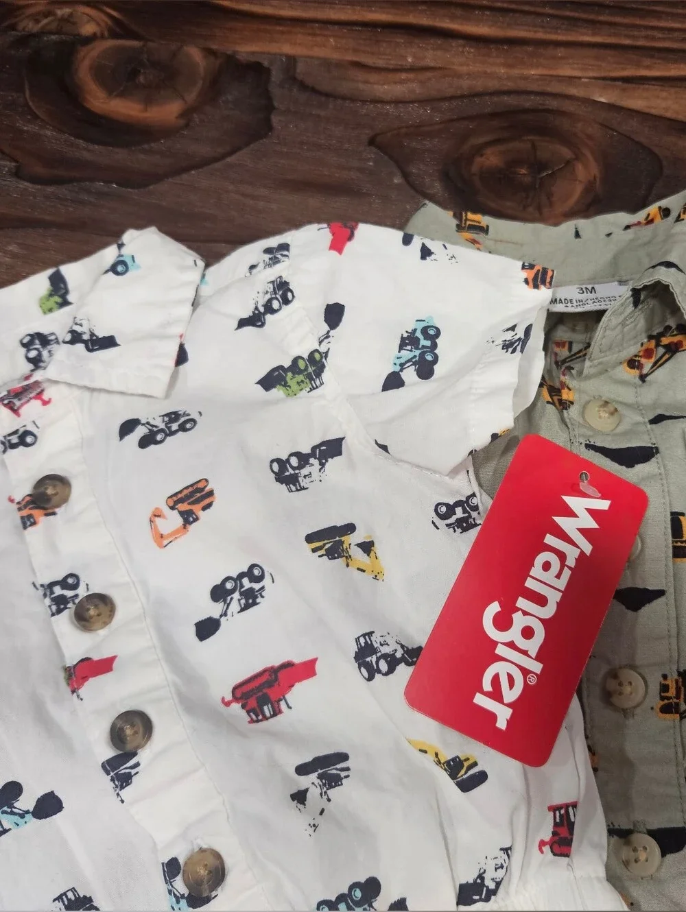 NWT 2 Wrangler Tracktor Onesies With Denim Jeans Baby 3 Month